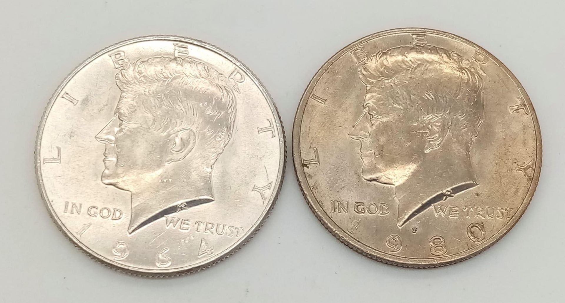 Two US Vintage Half Dollar Coins Comprising; An Uncirculated 925 Silver US Liberty Half Dollar - Image 3 of 5