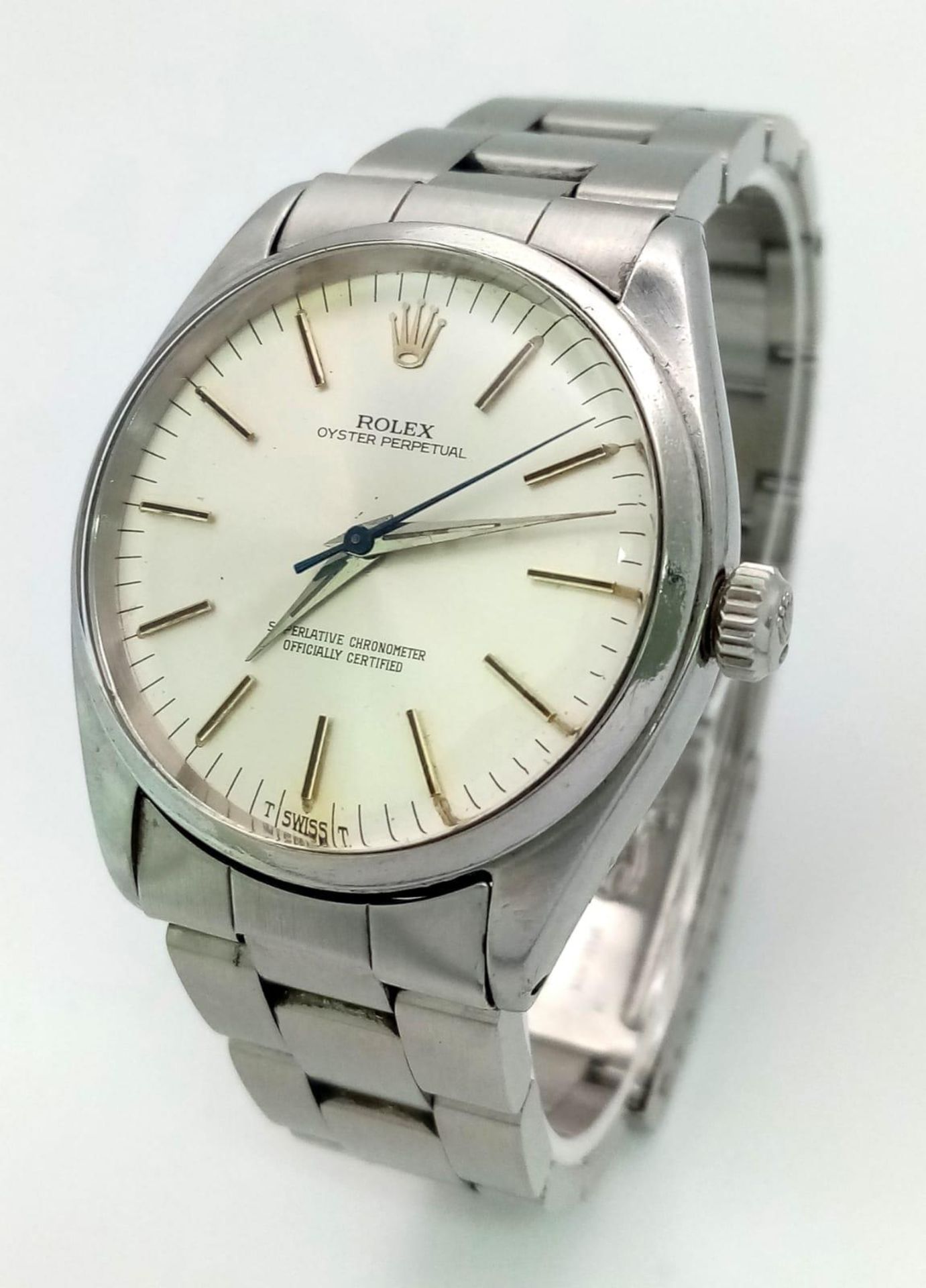 A Rolex Oyster Perpetual Automatic Gents Watch. Stainless steel strap and case - 35mm. Silver tone - Image 4 of 27