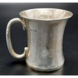 An Antique 925 Silver Small Tankard. Hallmarks for Birmingham 1920. Makers mark of Joseph Gloster.