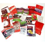 Selection of 34 vintage Arsenal match programmes, one magazine/mini notepad and three fanzines (38