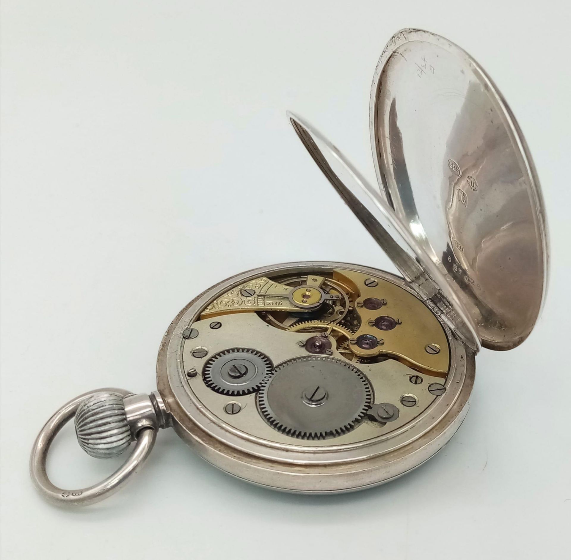 British 1904 Hallmarked Silver Pocket Watch Travel Case awarded to Capt. J.R. Evans 24 th Reg. of - Image 2 of 15