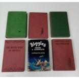 Six W.E. Johns First Edition Biggles Books. All hardback. Includes the rare Biggles forms a