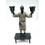 A Vintage Possibly Antique Japanese Bronze Ceremonial Figure. 24cm tall.