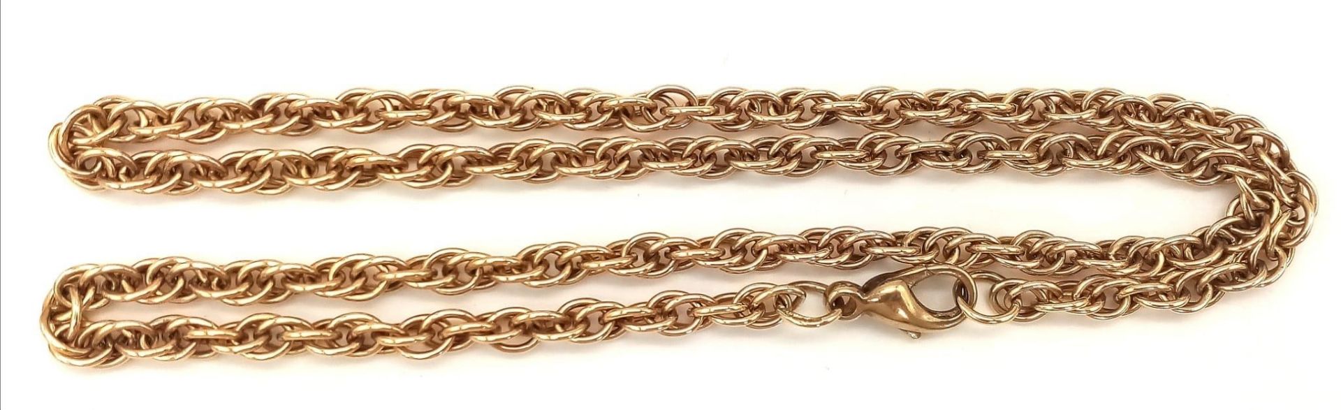 A Classic 9K Yellow Gold Rope Necklace. 44cm. 17.77g - Image 4 of 4