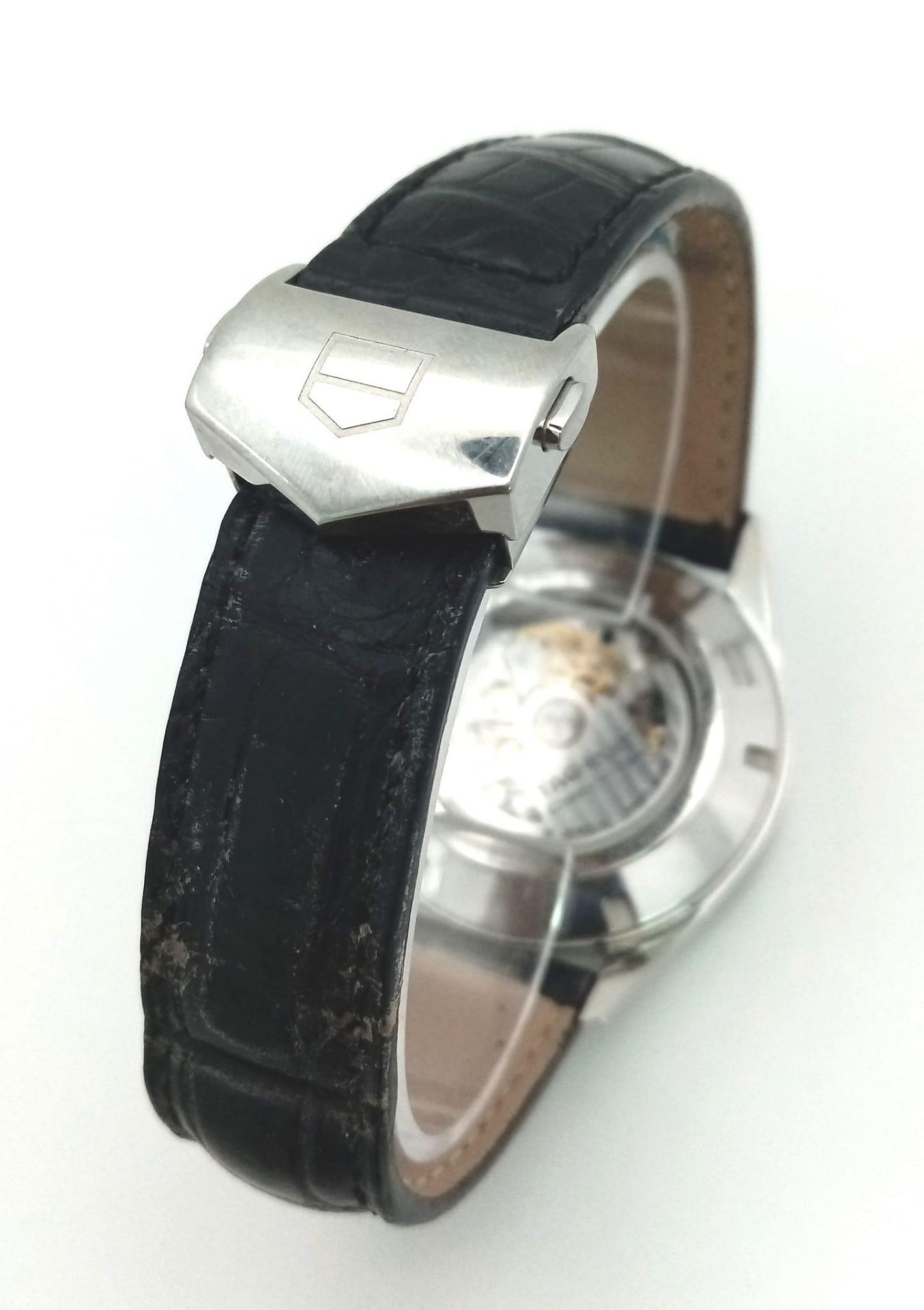 A TAG-HEUEUR "CARRERA - CALIBRE 36" AUTOMATIC CHRONOGRAPH WITH SKELETON BACK IN UNUSED AS NEW - Image 6 of 7
