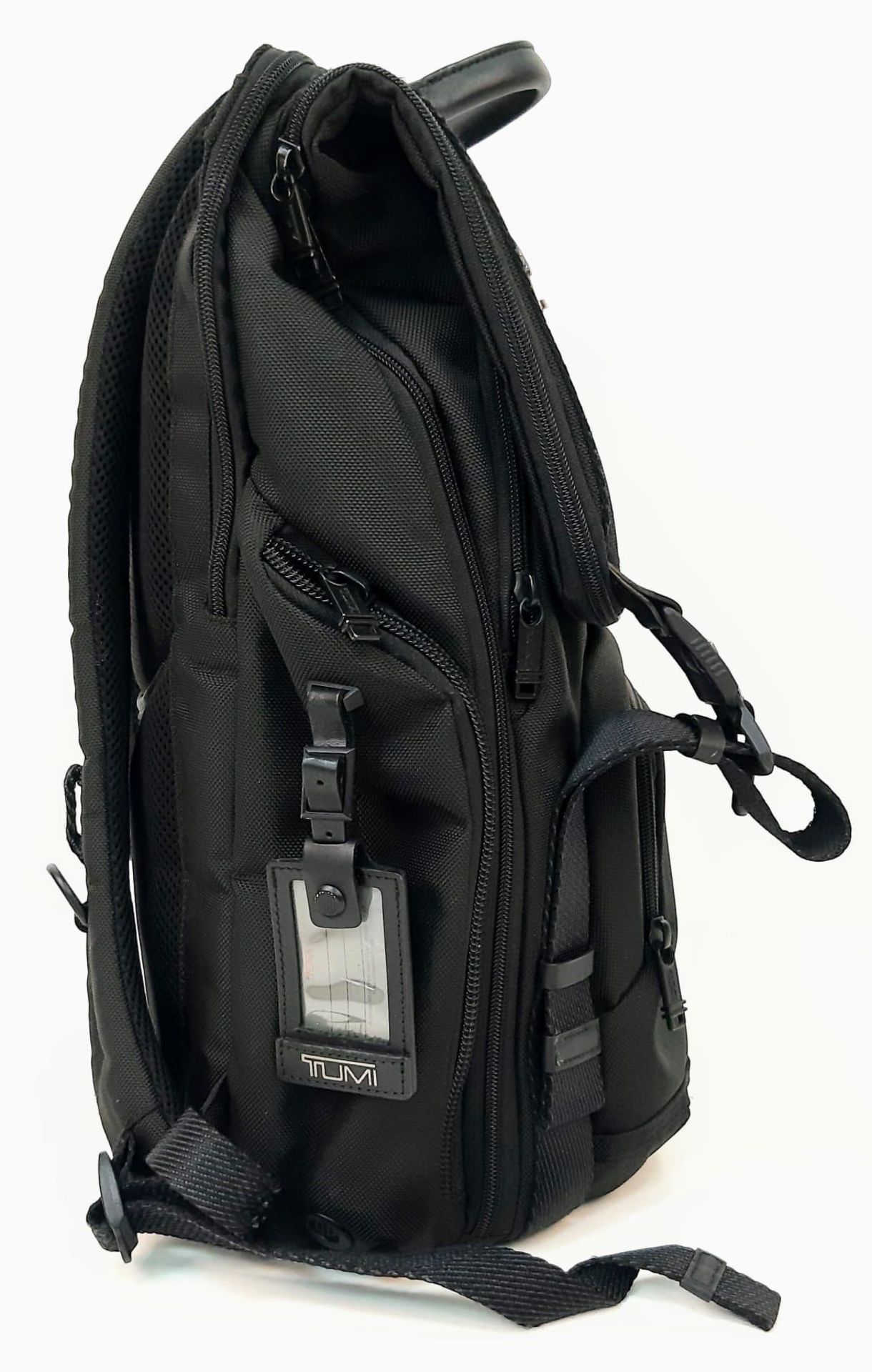 A TUMI Lark Black Backpack, 23L Capacity, Pockets for 16" Laptop, Tablet, Phone and Water Bottle. - Image 4 of 6