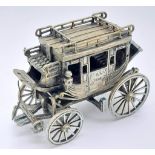 A Vintage 800 Silver US Mail Cart Figure! Beautifully constructed with attention to detail.