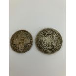 2 x Victorian SILVER COINS To include a 1900 HALF CROWN together with a GOTHIC FLORIN 1883.