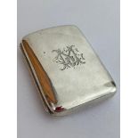 Antique SILVER CIGARETTE CASE with clear Hallmark for Horton & Allday,Birmingham 1894. Monogram to