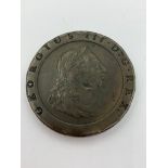 George III copper CARTWHEEL TWOPENCE 1797 in Fine/ Very Fine condition.