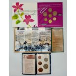 Three Commemorative Coin Proof Sets - 1997 Hong Kong Handover, Britain's First Decimal Coins and A