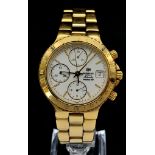 RAYMOND WEIL GOLD TONE AMADEUS 200 AUTOMATIC WATCH, WHITE FACE WITH GOLD TONE DIALS AND BEZEL,