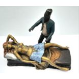 A Reproduction Bronze Bergman Figure - Sleeping Harem Beauty. 20cm x 17cm