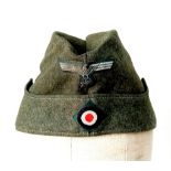 WW2 German Heer (Army) M34 Overseas Side Cap. Good condition for its age.