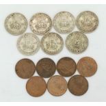 Two Parcels of Consecutive Run Dates WW2 (1939-1945 Inclusive) Coins Comprising; 7 x Silver