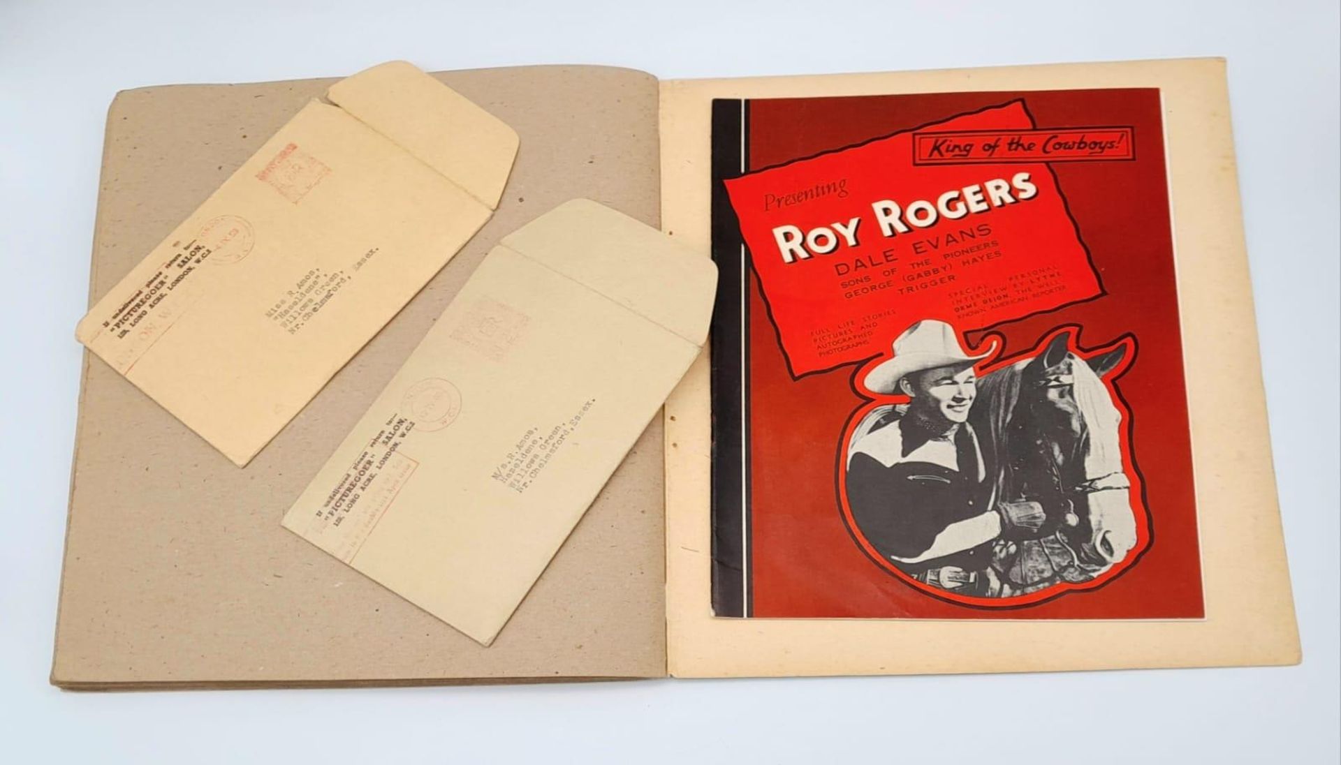 A Vintage Book of Hollywood Western Movie Stars From The 40s and 50s. Also includes fan