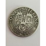 Victorian SILVER SHILLING 1895 in very fine condition.