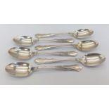 Set of 6 .800 Silver Small Waffen SS Coffee Spoons.
