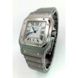 A CARTIER STAINLESS STEEL UNISEX QUARTZ WRIST WATCH . 30mm