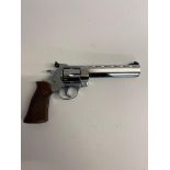 A German Deactivated Brocock Magnum Revolver. This .22 calibre handgun has a 5.8 inch barrel length.