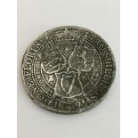 Extremely dirty Victorian SILVER FLORIN 1894 .Fine/Very fine condition. Needs cleaning,very little