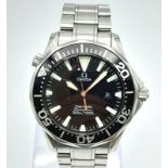 An Omega Seamaster Professional Quartz 300M Divers Watch. Stainless steel strap and case - 41mm.