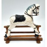 A Vintage Child's Small Rocking Horse Bedside/Table Toy. 21cm x 20cm.