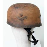 WW2 German Luftwaffe Africa Corps Fallschirmjäger (Paratroopers) Single Decal Helmet. A nice solid