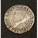 A 1590-1592 Elizabeth I Silver Hammered Shilling, mm. Hand. Please see photos for conditions.