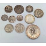 A Small Collection of Eleven Silver European Coins. Please see photos for finer details and