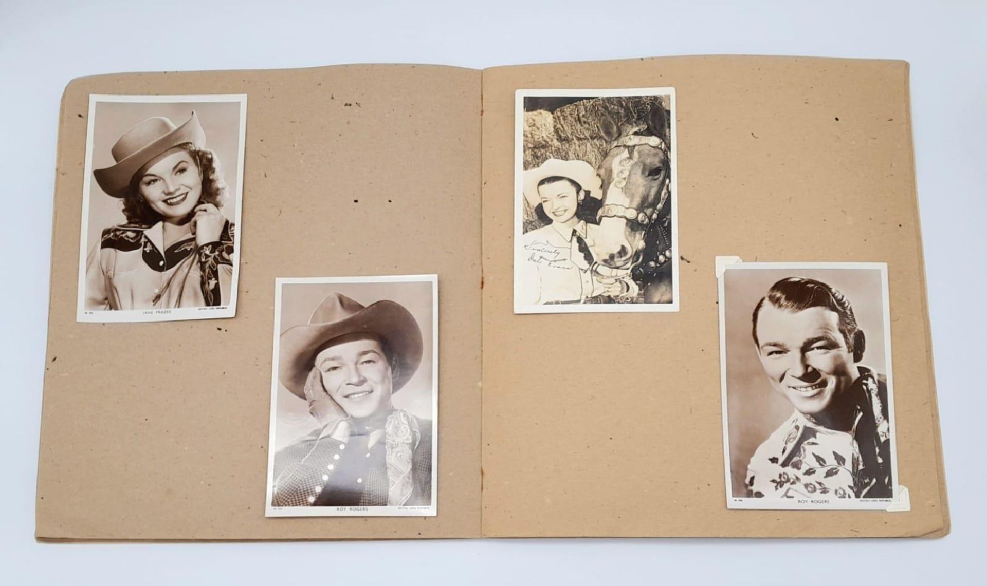 A Vintage Book of Hollywood Western Movie Stars From The 40s and 50s. Also includes fan - Image 2 of 4