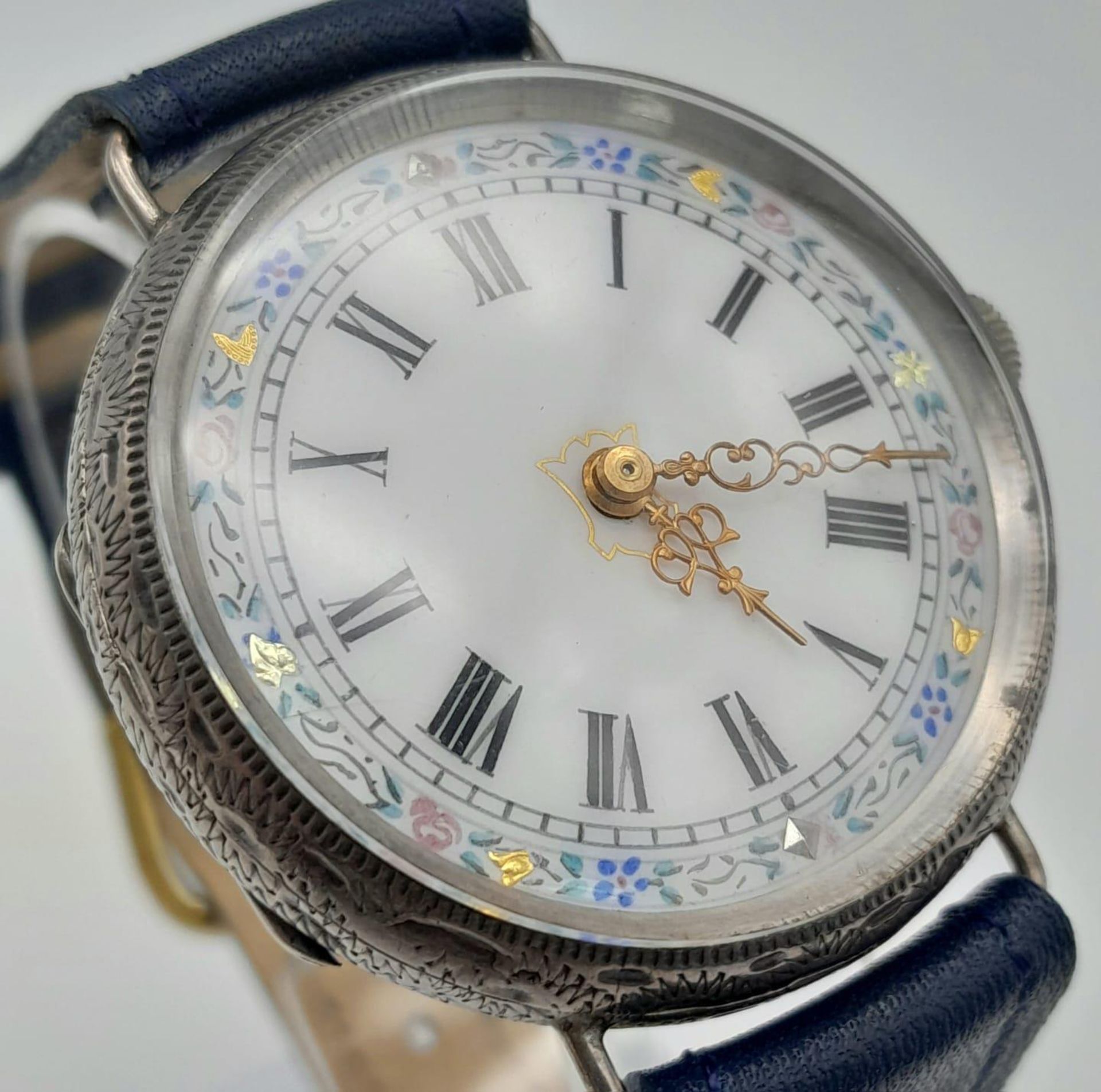 A Unique, Antique (1885) Sterling Silver Converted Fob Watch! This beautiful timepiece was made by - Bild 5 aus 19