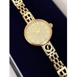 Ladies 9 carat YELLOW GOLD ROTARY WRISTWATCH, having 9 carat yellow gold bracelet in Rennie