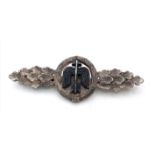 WW2 German Luftwaffe Silver Grade Front Flyers Clasp for Short Range Night Fighters. Unmarked.