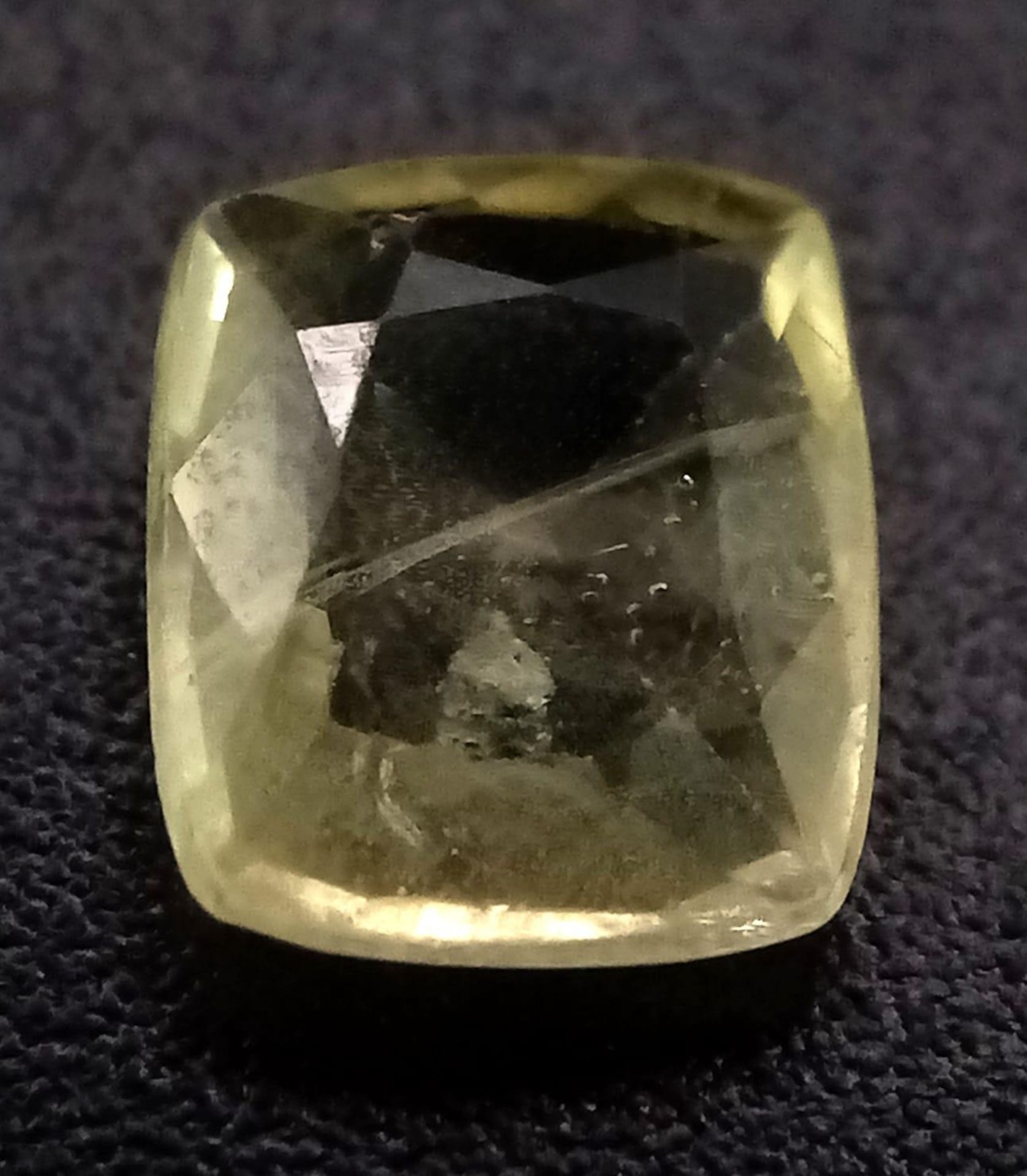 A1.30ct Untreated Natural Sri Lankan Yellow Sapphire (Ceylon), in Cushion mix shape. Comes with