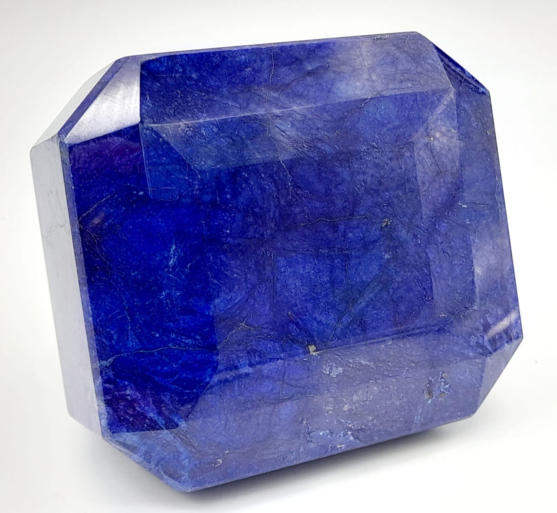 A 4230ct Rare Natural Blue Sapphire, Octagonal Shape. Comes Complete with GLI Certificate.