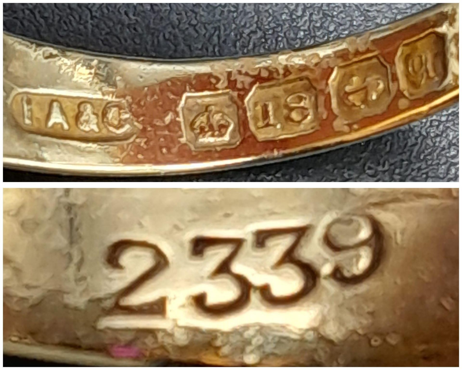 18K YELLOW GOLD ANTIQUE DIAMOND & RUBY 3 STONE RING 3.9G SIZE M 1/2 HALLMARKED BIRMINGHAM 1915 - Image 5 of 5