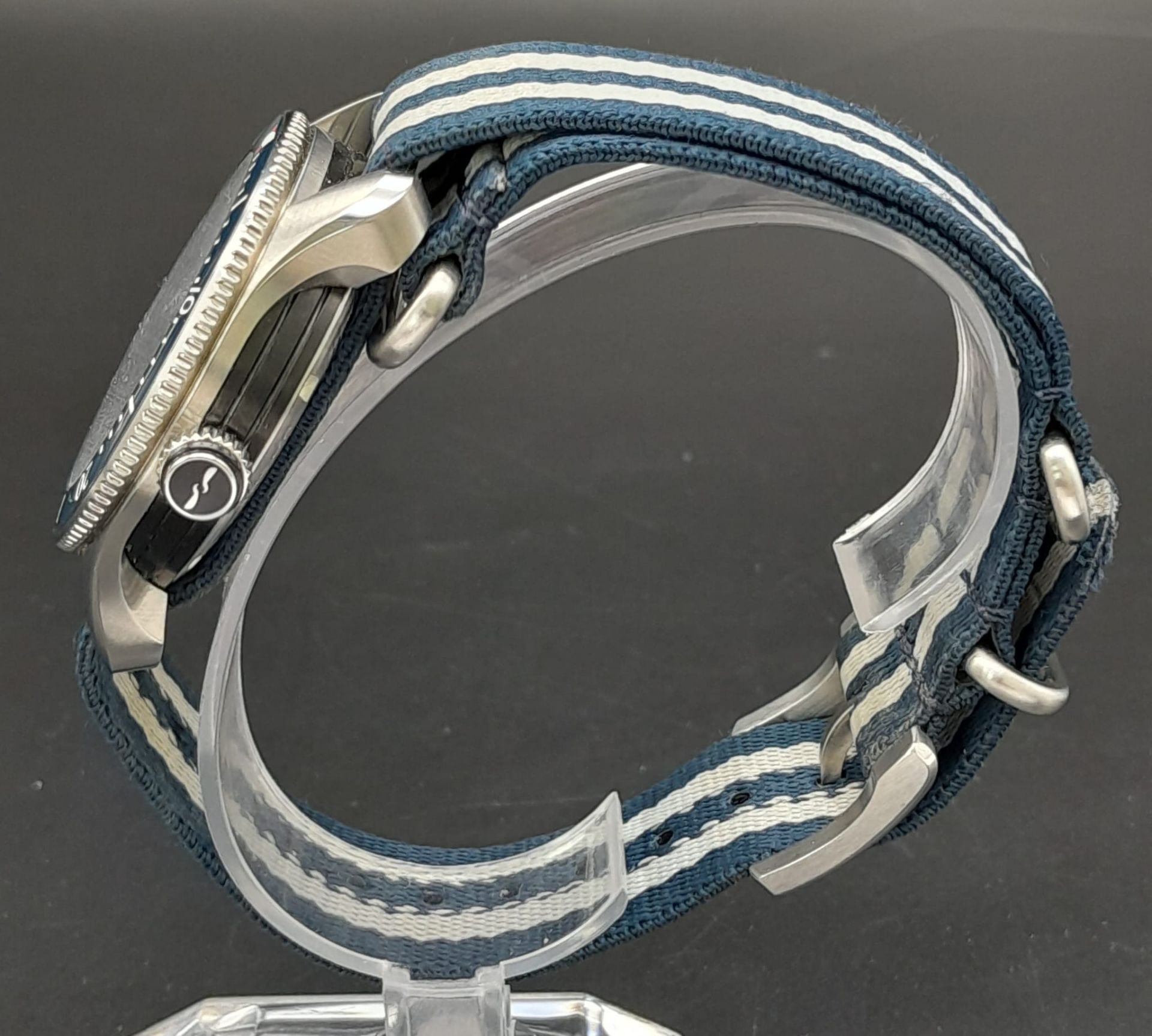 A Bremont Supermarine Karakoram Gents Watch. Striped textile Bremont strap. Stainless steel case - - Image 5 of 17