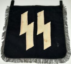 3 rd Reich Netherland Waffen SS Trumpet Banner. Dutch attic find. A little moth nipping here and