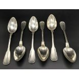 A collection of 800 silver spoons. Total weight 540G. Length 21cm.