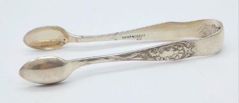 An Antique Pair of Hallmarked 1904/5 Charles Wilkes Birmingham Silversmith Decorative Detail Sugar