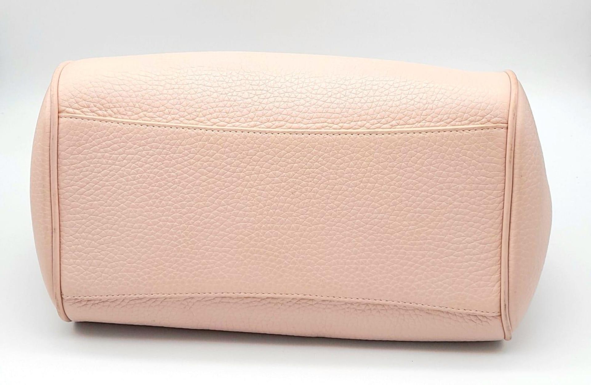 A Mulberry Small Belted Bayswater Handbag in Icy Pink Heavy Grain with Pastel Tartan Fabric - Image 5 of 5