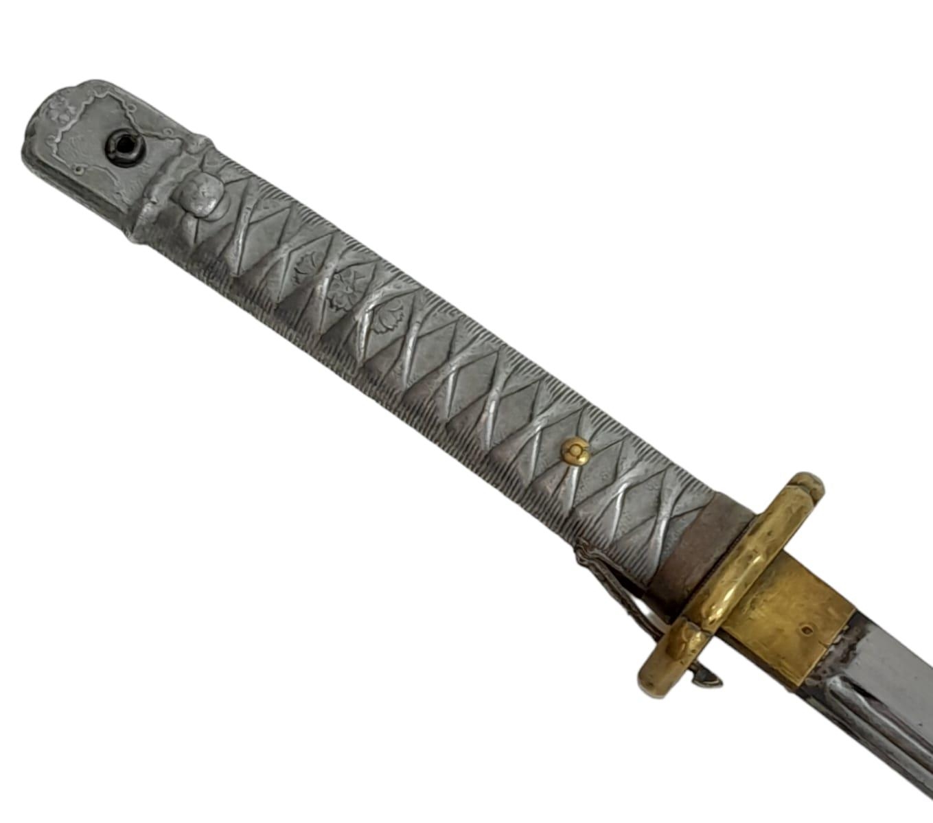 WW2 Japanese Nco’s Sword. A very good example with nice markings from the Tokyo Arsenal and serial - Image 8 of 10