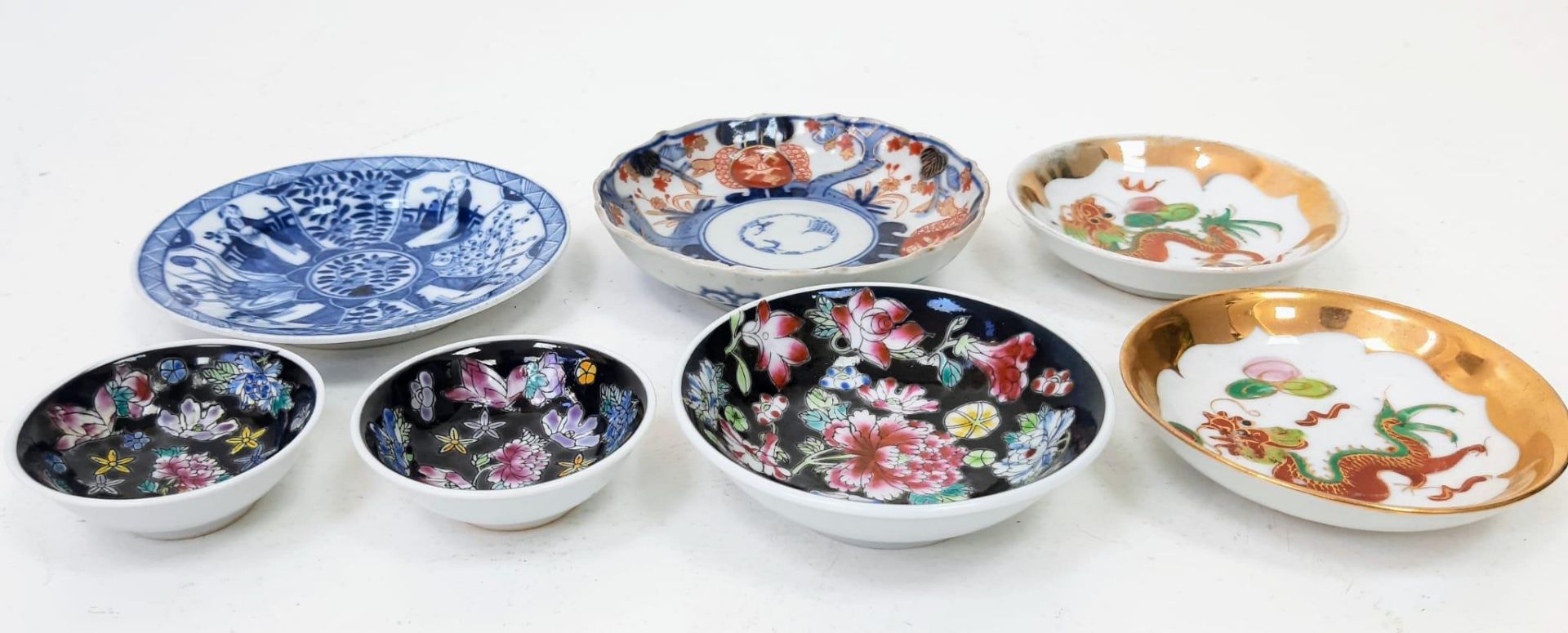 A Selection of Seven Mid-19th Century Chinese Sauce Bowls/Dishes.