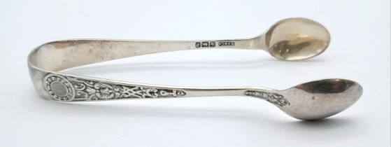 An Antique Pair of Hallmarked 1907/8 H. Fisher & Co. Sheffield Silversmith Decorative Detail Sugar