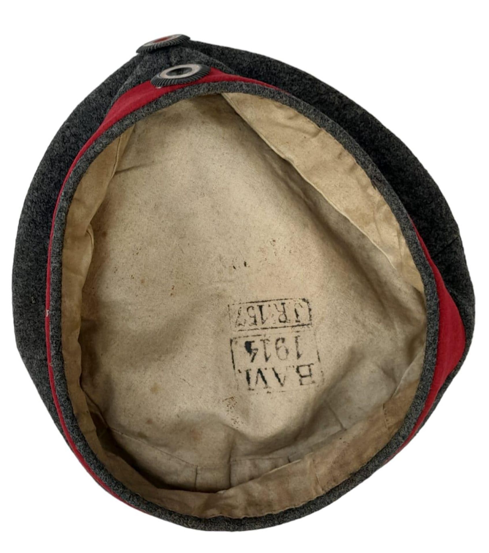 WW1 1914 Dated Imperial German Feld Mütze Pork Pie Hat. Marked to the 157th (4th Silesian) - Image 5 of 6
