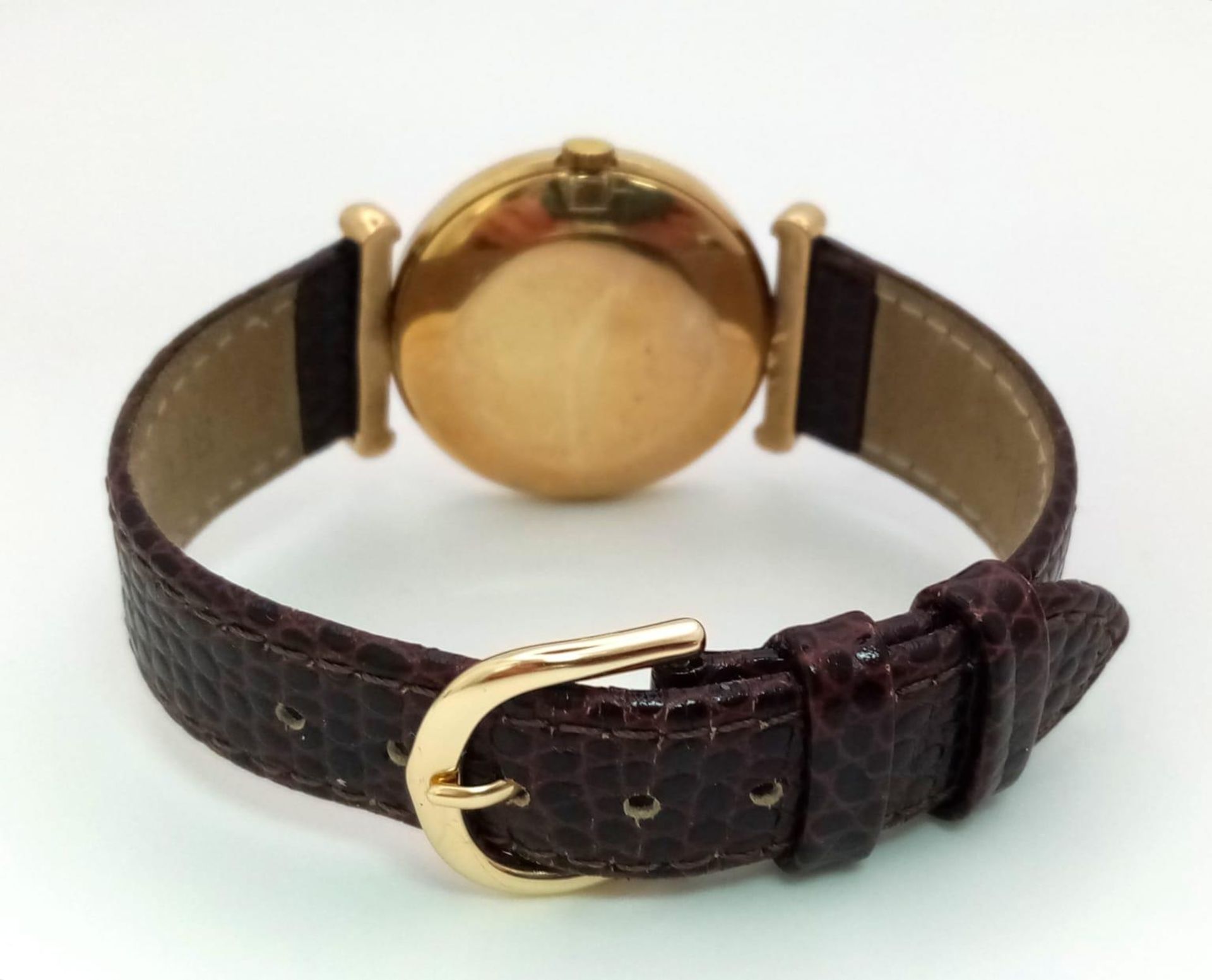 A Vintage 1970’s Rare Bueche-Girod 9 Carat Gold Men’s Manual Wind Watch. 32mm Wide Including - Image 5 of 7