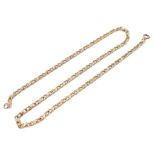 A 9K Yellow Gold Link Necklace. 38cm. 6.23g weight.