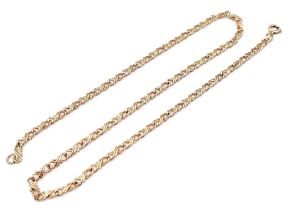 A 9K Yellow Gold Link Necklace. 38cm. 6.23g weight.