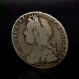 A 1731 George II One Shilling Silver Coin. Roses and plumes. S3698. Please see photos for